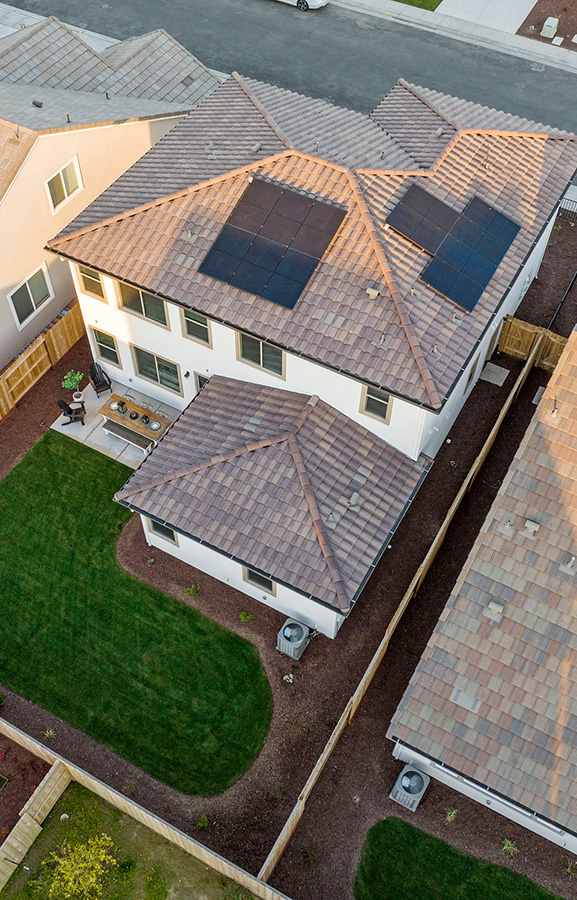 home with solar on the roof